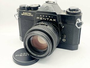 2404605076　■ ASAHI PENTAX アサヒペンタックス ELECTRO SPOTMATIC 一眼レフフィルムカメラ SMC TAKUMAR 1:1.4/50 空シャッターOK カメラ