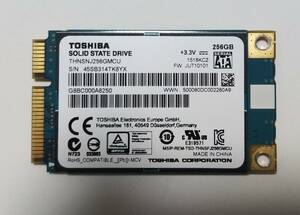 東芝 TOSHIBA mSATA 6.0Gbps SDD 256GB THNSNJ256GMCU 消去済み 中古品 送料無料 2