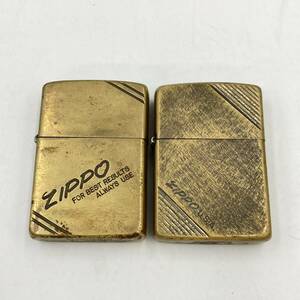 4.24KS-E1471★Zippo オイルライター 2点★ジッポー ジッポ ゴールドカラー 喫煙具 lighter コレクション CF0/DB0