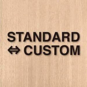 送料無料◆STANDARD⇔CUSTOM スタンダード⇔カスタム カッティングステッカー◆ブラック｜20cm｜超防水 UVカット 屋外使用可【C111】