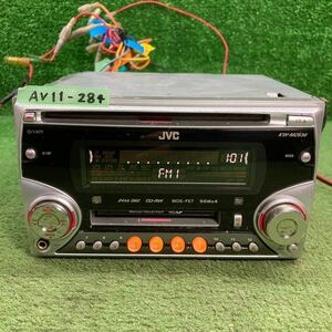 AV11-284 激安 カーステレオ JVC KW-MZ630 071Q0362 CD AUX 確認用配線使用 簡易動作確認済み 中古現状品