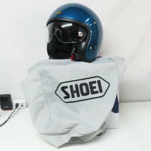 【新品同様】【美品】SHOEI ショウエイ J.O ジェットヘルメット Mサイズ ラグナブルー 人気 バイク 二輪 オートバイ スクーター 原付