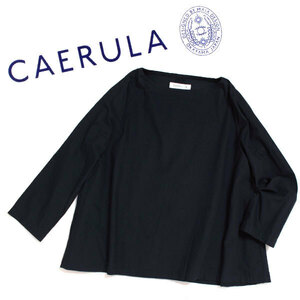 CAERULA backtuck pull バックタックプルオーバーブラウス 定価15,120円 フリーサイズ ネイビー カエルラ