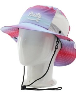 RUSTY 　ラスティ　キッズ ビーチハット ◆ピンク　 帽子　あご紐付き　サーフブランド