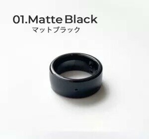 未使用 wellbe スマートリング ウェルビー リング 健康管理 防水 万歩計 マットブラック 20号