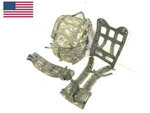 【米軍放出品】☆MOLLE2 ACU フィールドパック4点セット リュック ショルダーハーネス ウエストベルト フレーム US-ARMY(140)XC27NK-2#24