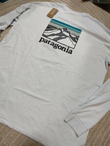 新品 未使用 patagonia パタゴニア バックロゴ ロンＴ XL LINE LOGO RIDGE RESPONSIBILI-TEE ホワイト 白 長袖 Tシャツ 現行モデル メンズ 