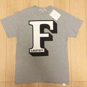 【新品・ネコポス対応】F-LAGSTUF-F フラグスタフ 半袖ロゴプリントTシャツ メンズファッション 灰色 グレー