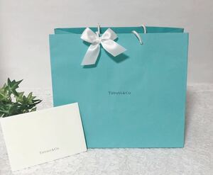 ティファニー「TIFFANY&Co.」ショッパー マチ広め (2419) 正規品 付属品 ショップ袋 ブランド紙袋 長財布箱・小さめバッグ可 折らずに配送