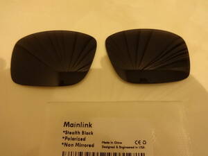 処分価格！★オークリー MAIN LINK メインリンク用 カスタム偏光 レンズ STEALTH BLACK Color 新品 POLARIZED MAINLINK