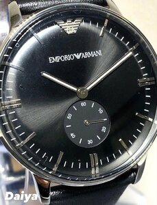 新品 EMPORIO ARMANI エンポリオアルマーニ GIANNI 正規品 腕時計 アナログ スモールセコンド クオーツ 防水 カレンダー レザー プレゼント