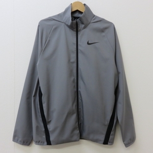 Y031★NIKE ナイキ DRI-FIT ドライフィット　ジップアップジャケット　トラックジャージ　L　グレー　4/8★A