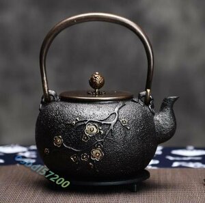 極美品★品質保証鉄器 老鉄瓶 提梁壺★新品 茶道具対応 鉄やかん 鉄分補給 鉄びん