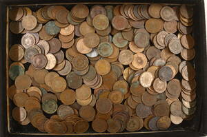 稲1銭青銅貨 300枚 まとめて おまとめ 大量 1銭 銅貨 銅銭 古銭 コイン 硬貨