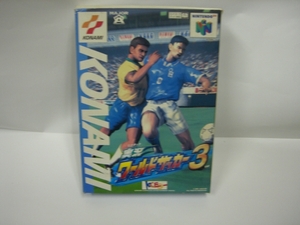 ☆中古☆　N64【　実況ワールドサッカー３　】箱・説付 【即決】