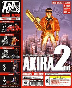 ◆海洋堂 K&M 大友克洋 AKIRA 2nd アキラ 第2弾…フルカラー彩色ver.全5種 (金田とバイク・鉄雄 融合,遭遇・ケイ・ミヤコ…フィギュア)