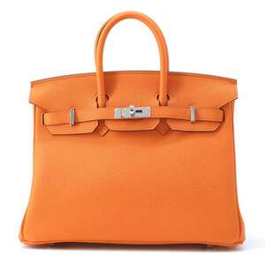 エルメス バーキン25 オレンジミニアン/シルバー金具 トゴ B刻印 HERMES Birkin ハンドバッグ