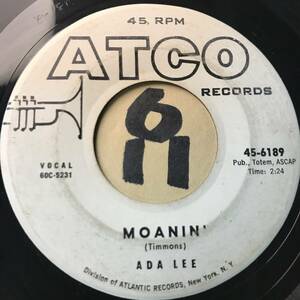 試聴 ジャイヴ・ジャズ・クラシック ADA LEE MOANIN’ 両面VG++ 1961 