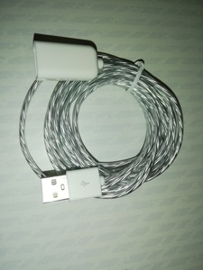 新品/USB延長コード/2.5ｍ/LED/スマホ充電/汎用/ケーブル