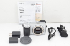 【適格請求書発行】美品 SONY ソニー α6400 ボディ ILCE-6400 ミラーレス一眼カメラ シルバー【アルプスカメラ】230825aa