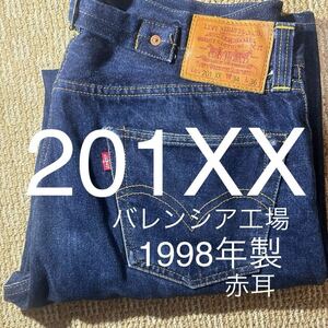 LEVIS リーバ イス 201XX LVC 90s USA製バレンシア工場デニムパンツ 201-0003 501XX ビンテージ復刻 98年製 555アメリカ製ジーンズ