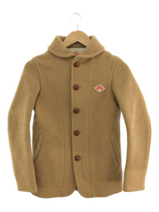 DANTON◆【ダメージ有】WOOL MOSSER(ウールモッサシングルコート)/34/ウール/CML/JD-8243