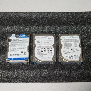 【送料無料】WesternDigtal/SEAGATE 320GB×3個セット 合計960GB 2.5インチ内蔵HDD 正常品×1 注意判定×2 フォーマット済み 動作確認済