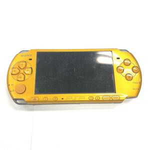 N396 ゲーム機 PSP プレイステーションポータブル SONY ソニー PSP3000 イエロー ジャンク品 中古 訳あり