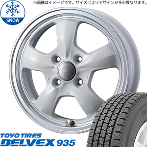 新品 ハイゼットピクシス 145/80R12 TOYO DELVEX 935 グラフト 5S 12インチ 4.0J +42 4/100 スタッドレス タイヤ ホイール セット 4本