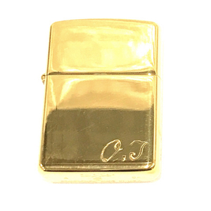 ジッポー 24K Gold-Plate 10μ 金メッキ 10ミクロン オイルライター 喫煙具 着火× 保存箱付き ZIPPO QG043-30