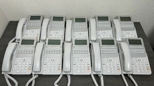 【１０台セット】NTT ZX-(18)IPTEL-(1)(W) １８ボタンIP標準電話機 21年製