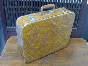昭和レトロ　スーツケース 茶 ブラウン トランク かばん アンティーク 収納 インテリア ディスプレイ 什器　