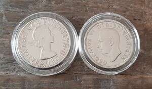 英国幸せのシックスペンス イギリス 2枚セットラッキー6ペンス ウェディングコイン 本物古銭英国コイン 美品です19.5mm 2.8gram 6ペンス 