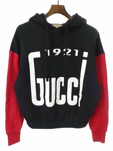 GUCCI グッチ 22SS 1921 2トーンスウェットパーカー ブラック XS ITW0YKYKECG0