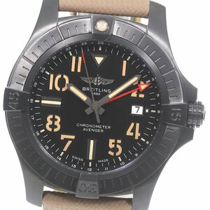 ブライトリング BREITLING V32395 アベンジャー GMT 45 ナイトミッション 自動巻き メンズ 極美品 箱・保証書付き_784924