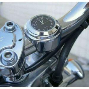 バイク用ハンドル　アナログ時計　