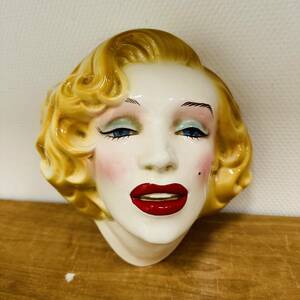 [14042] マリリン・モンロー 陶器 マスク 面 CRAY ART 1980年代当時物 アメリカ購入