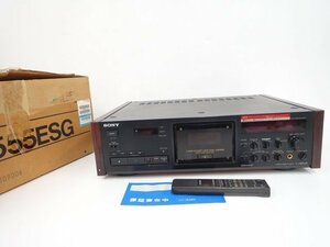 【録再可能/完動品/良品】SONY TC-K555ESG ステレオカセットデッキ/リファレンスデッキ ソニー 元箱/リモコン付き △ 6DA63-5