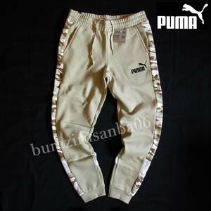 メンズ L◆未使用 PUMA プーマ スウェット CAMO ロングパンツ 迷彩カモ柄 裏起毛 スウェットパンツ シンプル スポーツ カジュアル 672449 