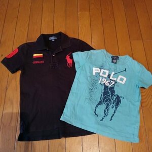 ≫POLO RALPH LAUREN ポロ ラルフローレン*半袖Tシャツ110程度＆半袖ポロシャツ130*2枚セット*子供キッズ*男の子*ビッグポニー