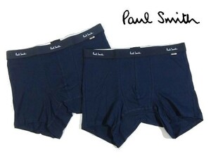 D月04865新品▼ 国内正規品!! ポールスミス ショート ボクサーパンツ 2枚セット 【 L 】 ボクサーブリーフ Paul Smith 下着 ネイビー系