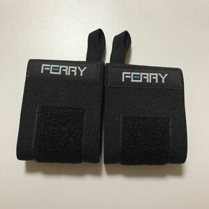 リストラップ FERRY ウエイトトレーニング 手首固定 2枚組 トレーニング ブラック