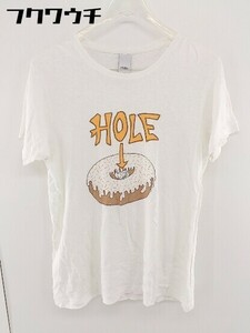 ◇ Pledge プレッジ ロゴ　プリント 半袖 Tシャツ カットソー サイズ48 ホワイト　オレンジ メンズ