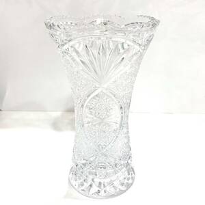 花瓶 ADERIA CRYSTAL ボヘミアグラス フラワーベース 花器 クリスタルガラス アデリア 石塚硝子　k2404199
