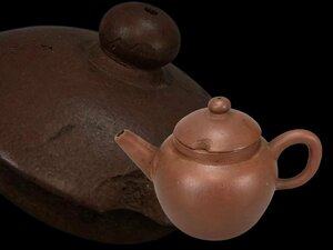 M0142A 紫砂壺 朱泥茶注 茶道具 煎茶道具 後手急須 茶器 時代物 傷有り