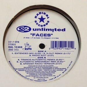 12inchレコード 2 UNLIMITED / FACES