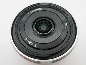 ◆SONY ソニー E-mount レンズ 単焦点レンズ 2.8/16 0.24m/0.8ft SEL16F28 動作未確認 中古 ジャンク品