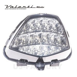 Valenti Moto LEDテールランプ HONDA CB250F 2014～2017 クリア／クローム カプラーオン 1年保証 (MTH-1125R-CC)