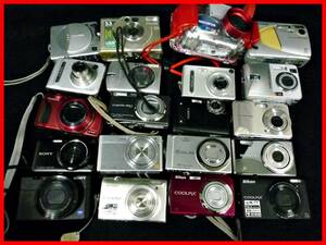 ★デジタルカメラ20台セット/KODAKと日本メーカーのみ★Canon/Panasonic/SONY/Nikon/OLYMPUS★DSC-RX100/DSC-WX60/DMC-SZ9★ジャンク