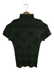 PLEATS PLEASE ISSEY MIYAKE◆半袖ブラウス/3/ポリエステル/GRN/pp81-jk142